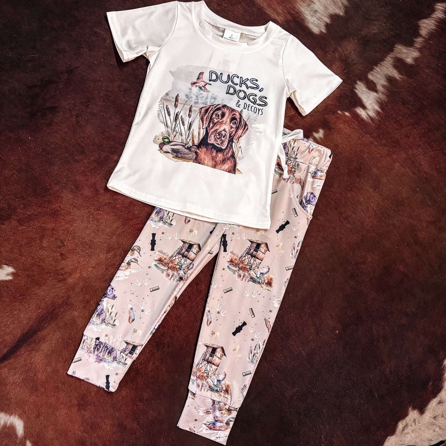 Boys Duck Dog Jogger Set