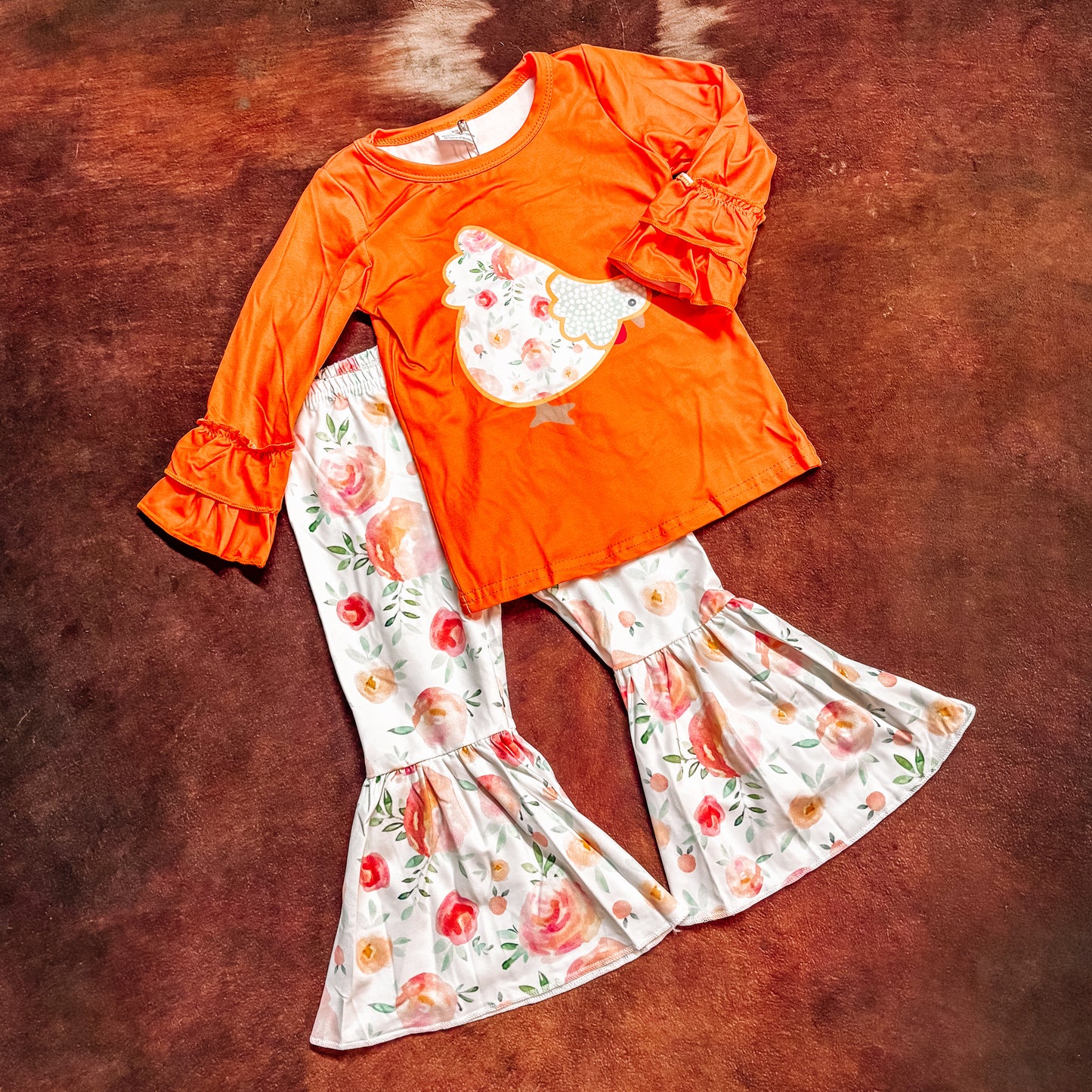 Girls Floral Chicky Bell Set