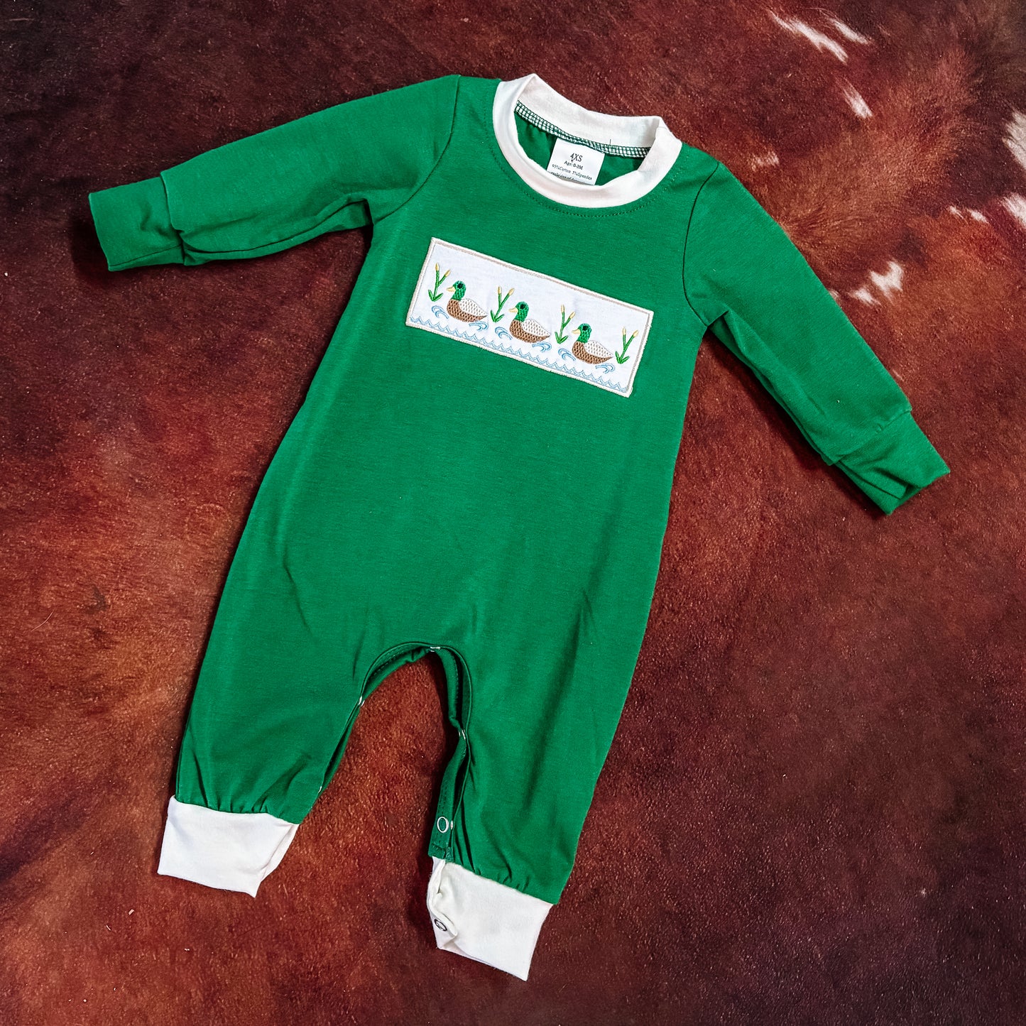 Boys Embroidered Mallard Jumpsuit