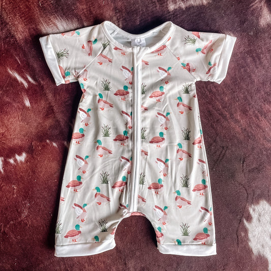 Mallard Duck Shortie Romper