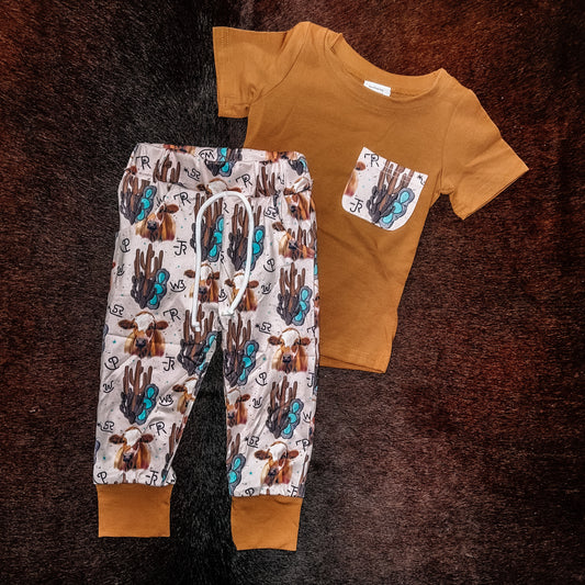 Cactus and Cattle Jogger Set
