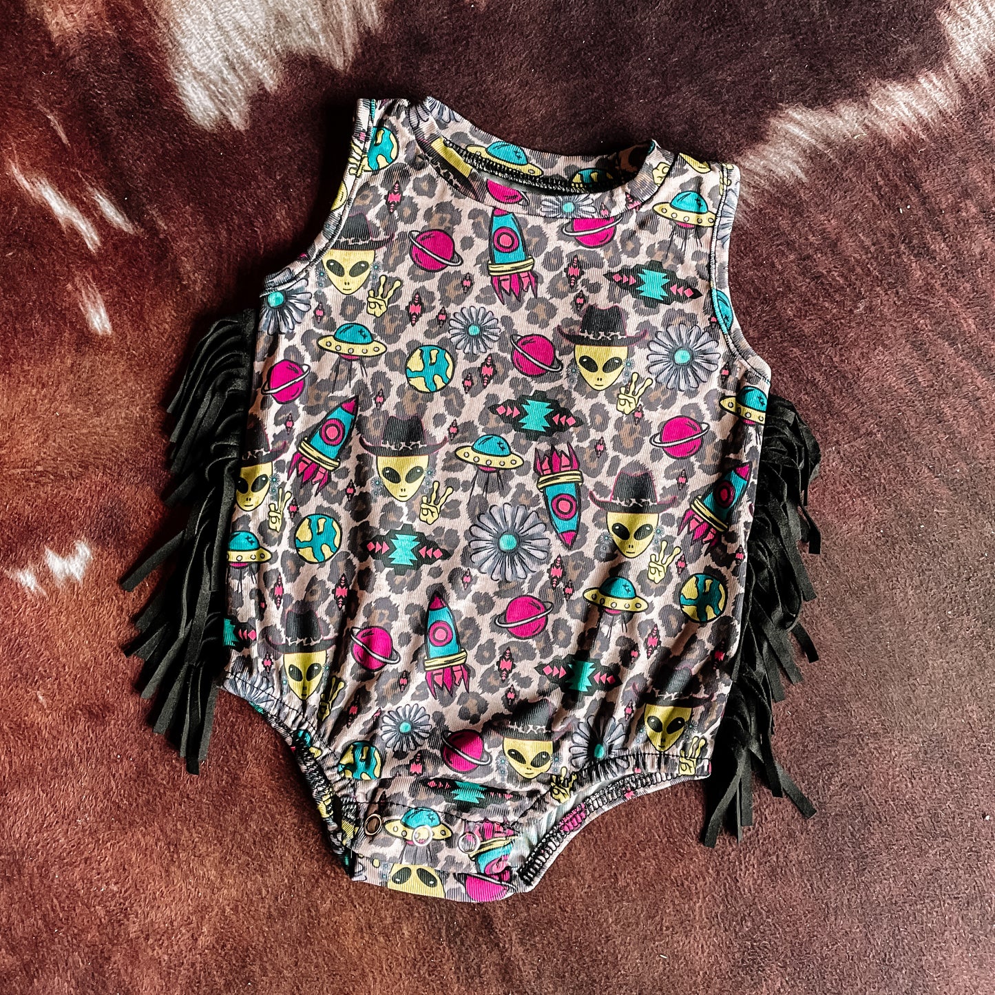 Space Cowgirl Fringe Romper