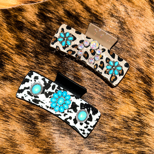 Squash Blossom Claw Clips