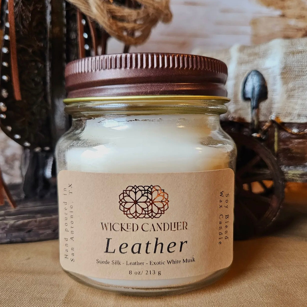 Leather Soy Blend Candle