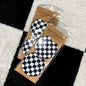Black/White Checkered Car Coasters