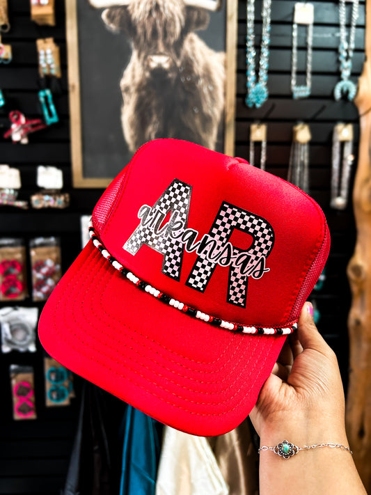 Checkered ‘Woo Pig’ Trucker