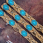 Girls Turquoise Braided Belt