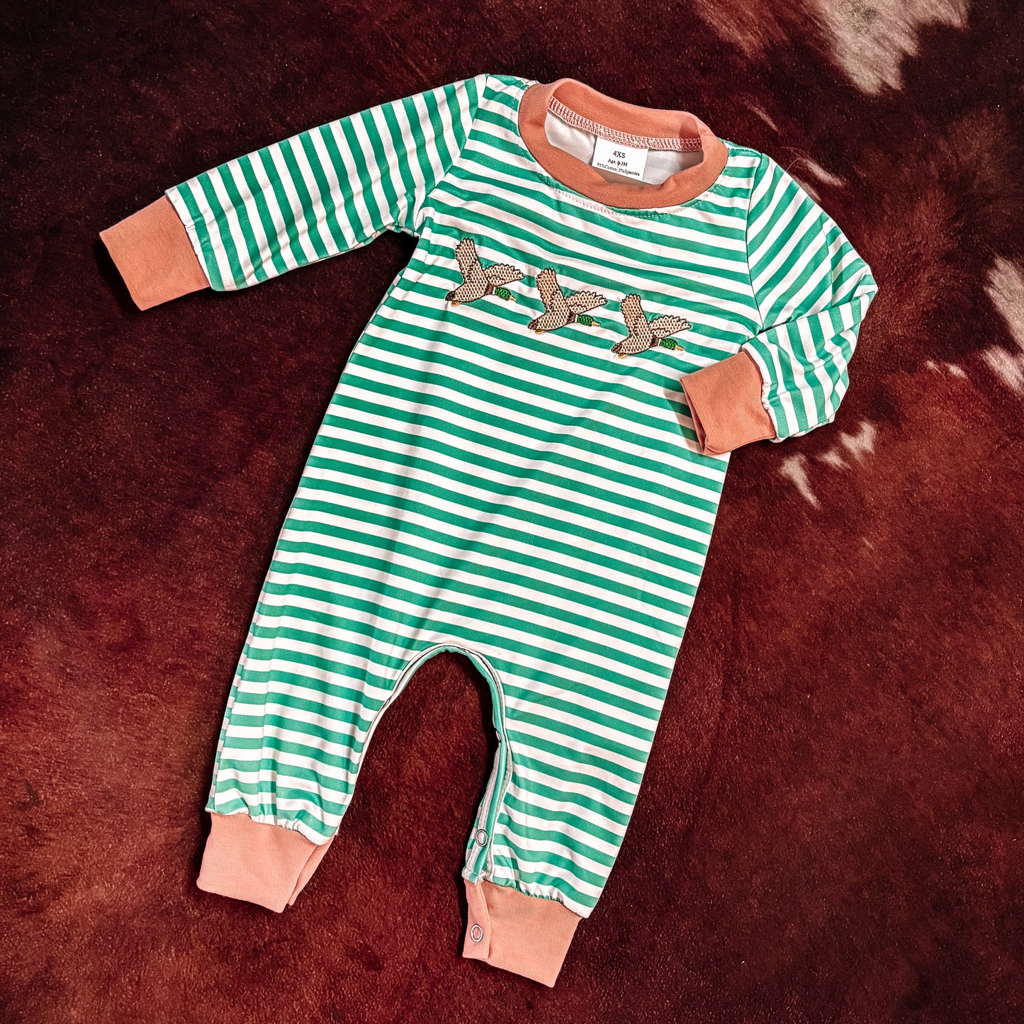 Boys Striped Mallard Jumpsuit