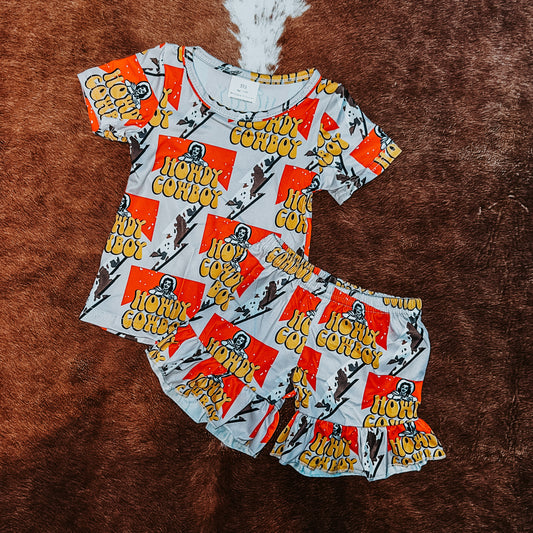 Girls Howdy Cowboy Ruffle Set