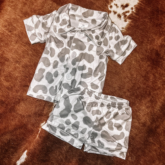 Girls Leopard PJ Set